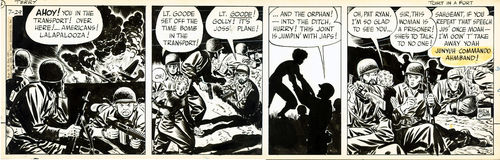 Caniff : Terry and the Pirates, strip "Tort in a Fort" (1943)