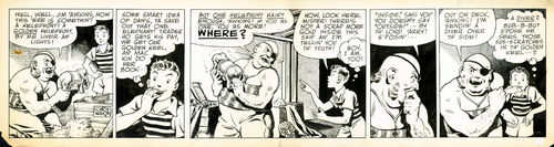 Waugh : Dickie Dare, strip "Well, well..." (années 40)